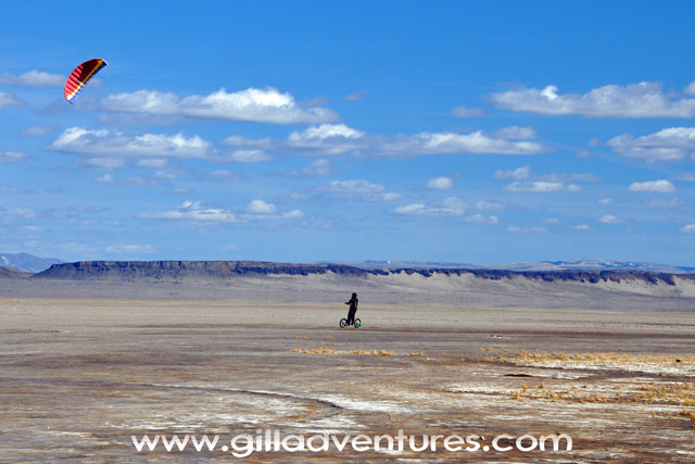 kiteboarder on the Alvord Desert