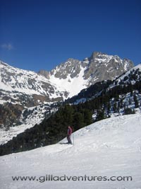 Eva Gill skiing in the Three Valleys, France