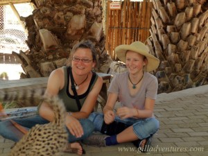 A special cheetah cub encounter for a child on crutches. 