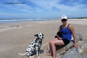 Hannah and Wax, during our stay in Cape St. Francis on our trip around the world.