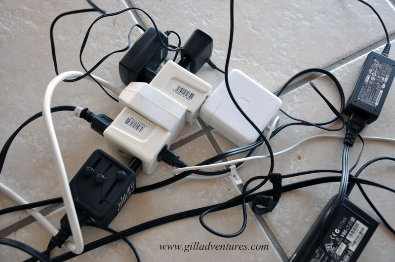 Powerful mess A tangled mess of cords