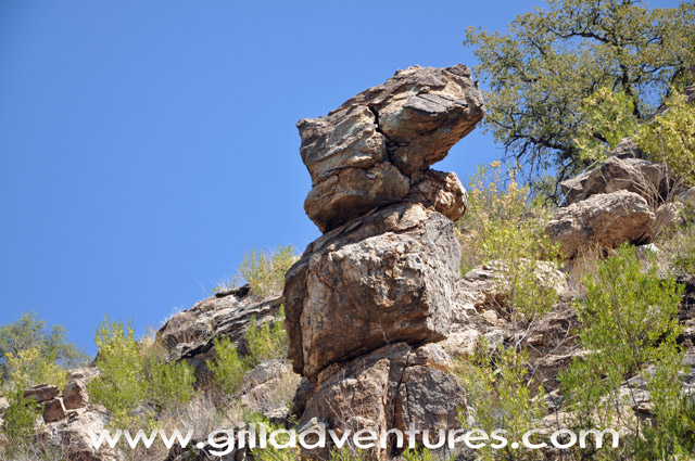 Stone Man on trail above Sabino Canyon